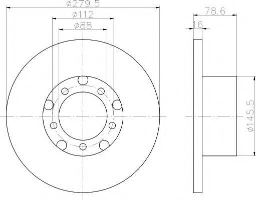 HELLA PAGID 8DD355100201 гальмівний диск