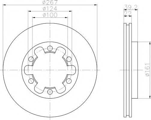 HELLA PAGID 8DD355104011 гальмівний диск