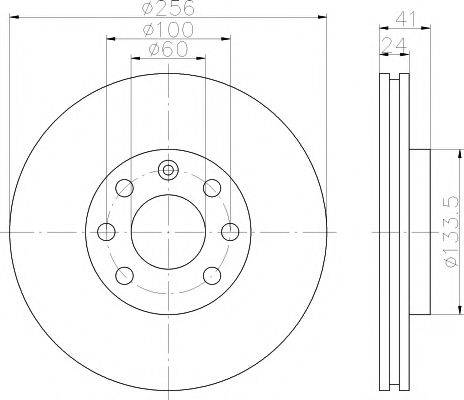 HELLA PAGID 8DD355101491 гальмівний диск