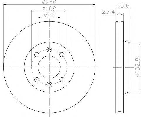 HELLA PAGID 8DD355102081 гальмівний диск