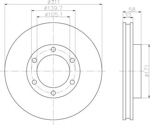 HELLA PAGID 8DD355105211 гальмівний диск