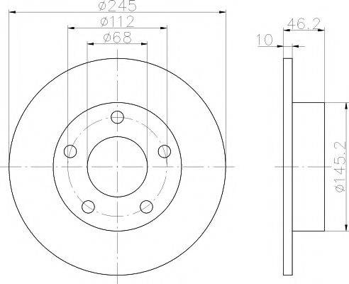 HELLA PAGID 8DD355101381 гальмівний диск