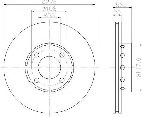 HELLA PAGID 8DD355103081 гальмівний диск