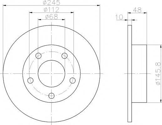 HELLA PAGID 8DD355105671 гальмівний диск