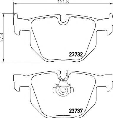 HELLA PAGID 8DB355010471 Комплект гальмівних колодок, дискове гальмо