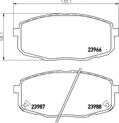 HELLA PAGID 8DB355010611 Комплект гальмівних колодок, дискове гальмо