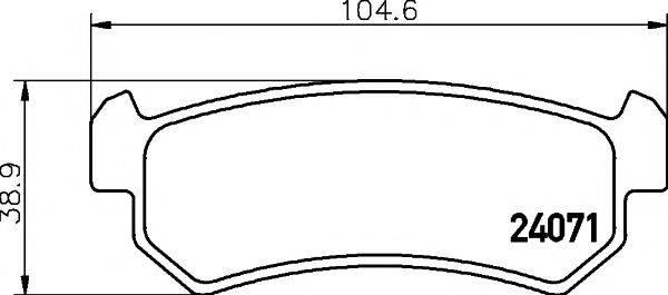 HELLA PAGID 8DB355011451 Комплект гальмівних колодок, дискове гальмо