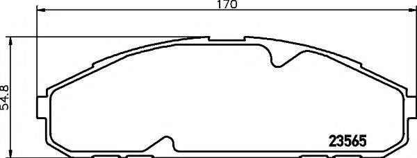 HELLA PAGID 8DB355011581 Комплект гальмівних колодок, дискове гальмо