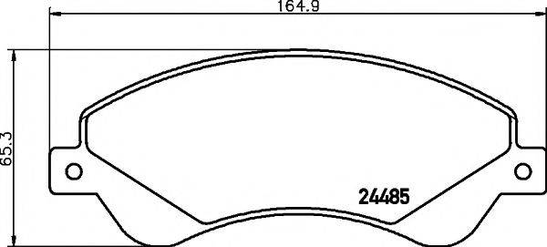 HELLA PAGID 8DB355012771 Комплект гальмівних колодок, дискове гальмо