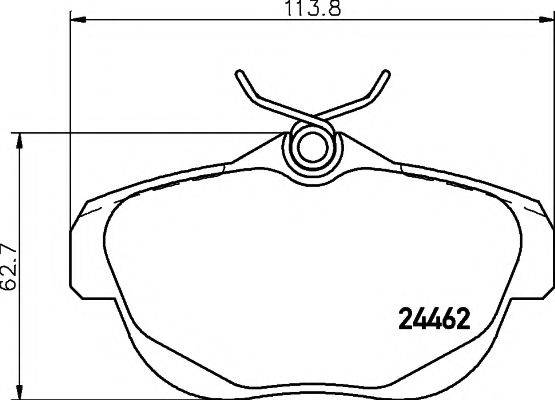 HELLA PAGID 8DB355012881 Комплект гальмівних колодок, дискове гальмо