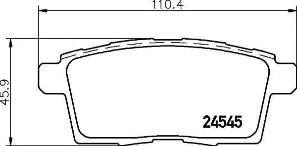 HELLA PAGID 8DB355013261 Комплект гальмівних колодок, дискове гальмо