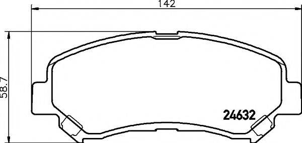 HELLA PAGID 8DB355013781 Комплект гальмівних колодок, дискове гальмо