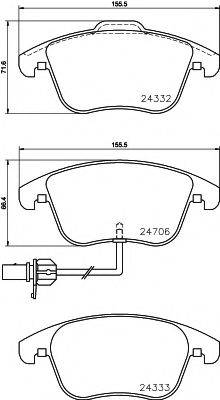 HELLA PAGID 8DB355013861 Комплект гальмівних колодок, дискове гальмо