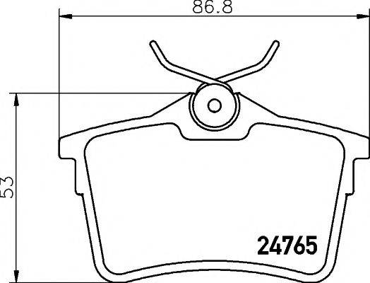 HELLA PAGID 8DB355014081 Комплект гальмівних колодок, дискове гальмо