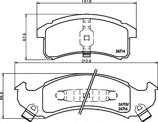 HELLA PAGID 8DB355014271 Комплект гальмівних колодок, дискове гальмо