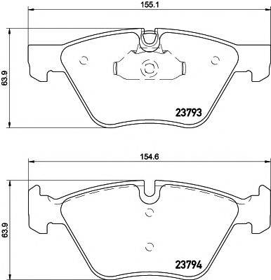 HELLA PAGID 8DB355015031 Комплект гальмівних колодок, дискове гальмо