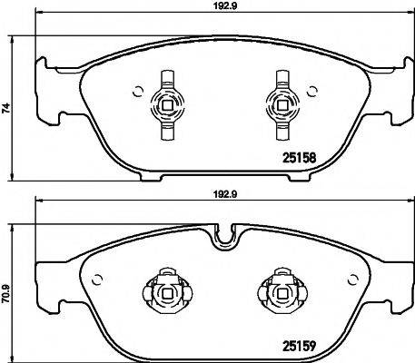 HELLA PAGID 8DB355016031 Комплект гальмівних колодок, дискове гальмо