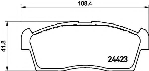 HELLA PAGID 8DB355015731 Комплект гальмівних колодок, дискове гальмо