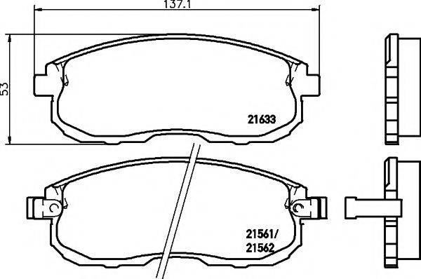 HELLA PAGID 8DB355016381 Комплект гальмівних колодок, дискове гальмо