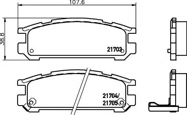 HELLA PAGID 8DB355016491 Комплект гальмівних колодок, дискове гальмо