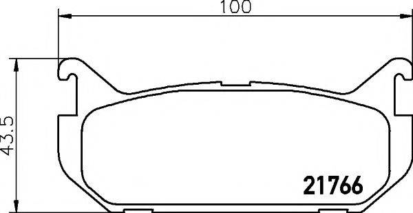 HELLA PAGID 8DB355016711 Комплект гальмівних колодок, дискове гальмо