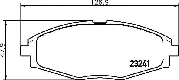 HELLA PAGID 8DB355017021 Комплект гальмівних колодок, дискове гальмо