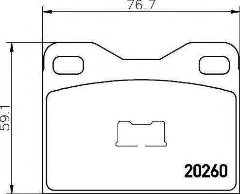 HELLA PAGID 8DB355017401 Комплект гальмівних колодок, дискове гальмо