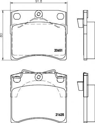 HELLA PAGID 8DB355018381 Комплект гальмівних колодок, дискове гальмо