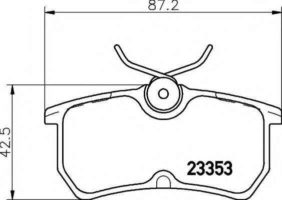 HELLA PAGID 8DB355018411 Комплект гальмівних колодок, дискове гальмо