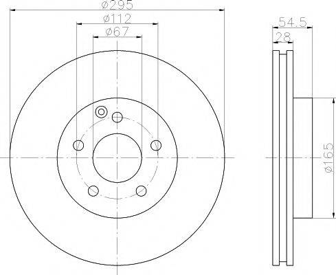 HELLA PAGID 8DD355108791 гальмівний диск