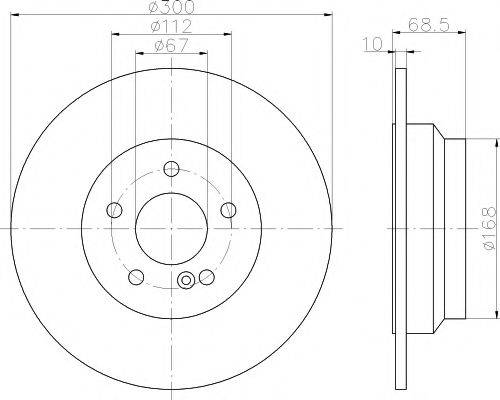 HELLA PAGID 8DD355108831 гальмівний диск