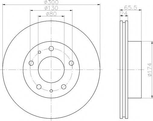 HELLA PAGID 8DD355109011 гальмівний диск