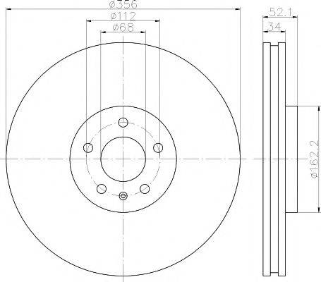 HELLA PAGID 8DD355118011 гальмівний диск