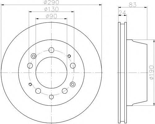 HELLA PAGID 8DD355101531 гальмівний диск