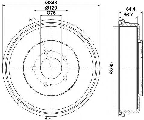 HELLA PAGID 8DT355301871 Гальмівний барабан