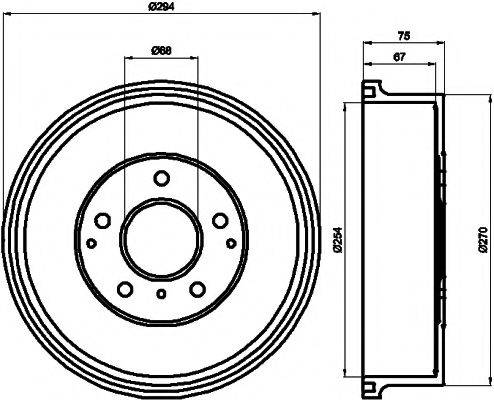 HELLA PAGID 8DT355302121 Гальмівний барабан