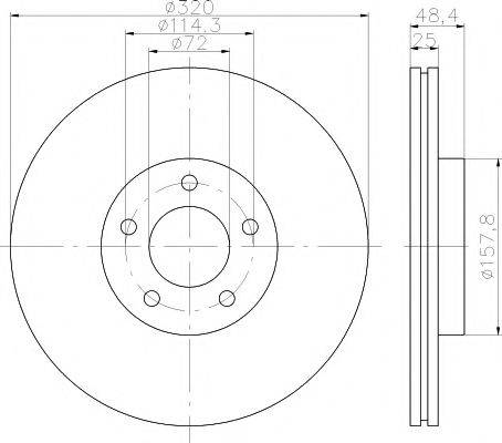 HELLA PAGID 8DD355117891 гальмівний диск