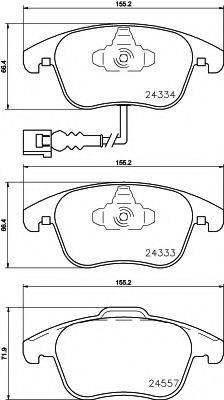 HELLA PAGID 8DB355020321 Комплект гальмівних колодок, дискове гальмо