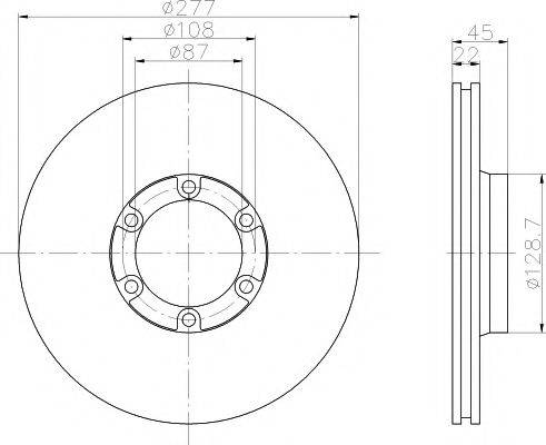 HELLA PAGID 8DD355120001 гальмівний диск