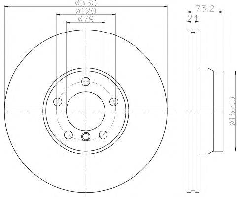 HELLA PAGID 8DD355119561 гальмівний диск