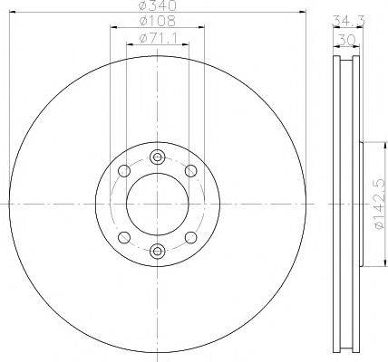 HELLA PAGID 8DD355119641 гальмівний диск