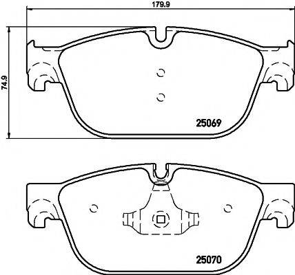 HELLA PAGID 8DB355021141 Комплект гальмівних колодок, дискове гальмо