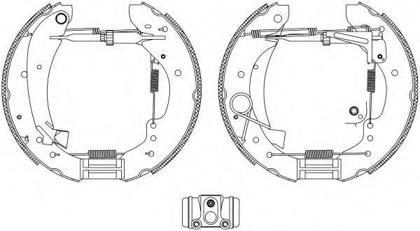 HELLA PAGID 8DB355004221 Комплект гальмівних колодок