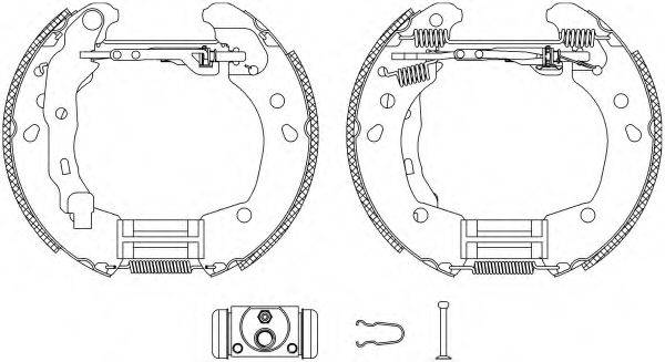 HELLA PAGID 8DB355004821 Комплект гальмівних колодок