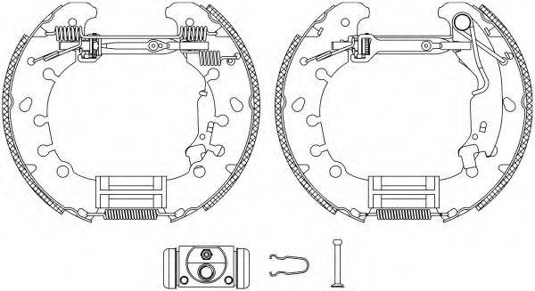 HELLA PAGID 8DB355005181 Комплект гальмівних колодок