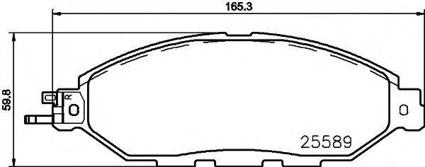 HELLA PAGID 8DB355021711 Комплект гальмівних колодок, дискове гальмо