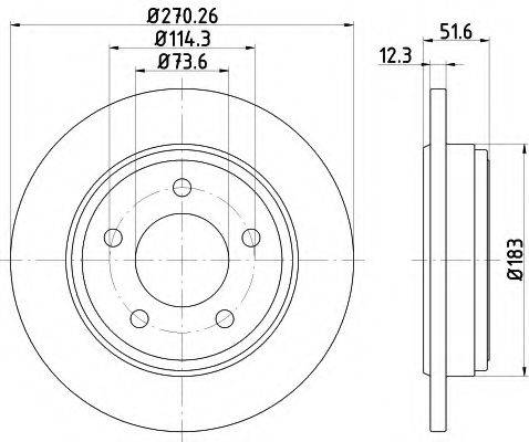 HELLA PAGID 8DD355122361 гальмівний диск