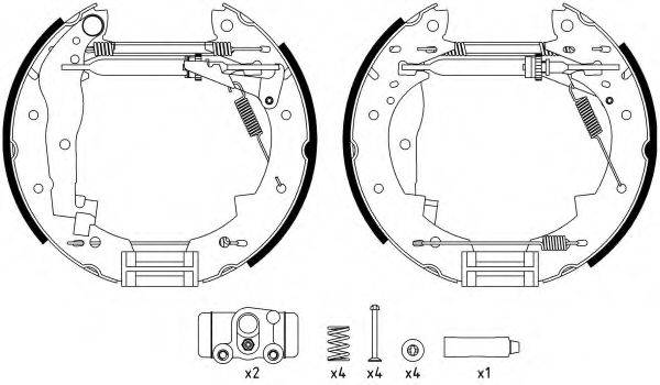 HELLA PAGID 8DB355022731 Комплект гальмівних колодок