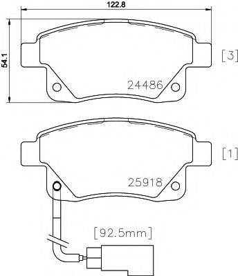 HELLA PAGID 8DB355012781 Комплект гальмівних колодок, дискове гальмо