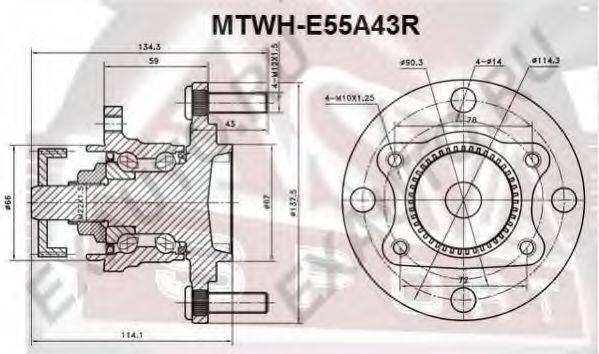 ASVA MTWHE55A43R Маточина колеса